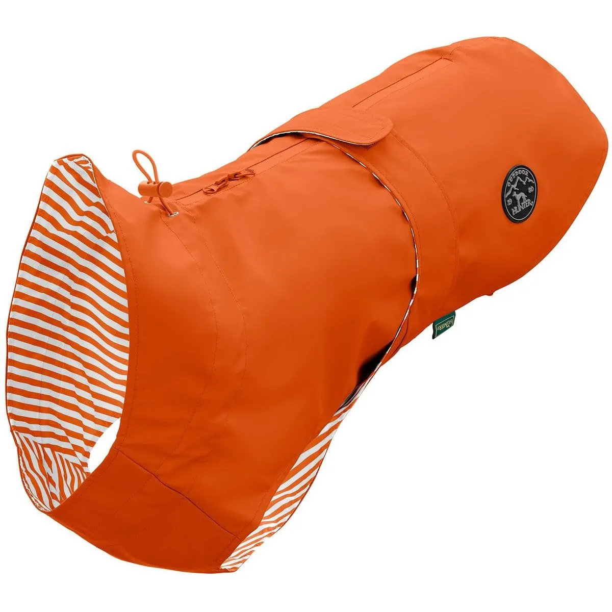 HUNTER impermeabile per cani MILFORD, colore: arancione, vestibilità ergonomica per una protezione ottimale, regolabile individualmente, facile da pulire e lavabile a 30 °C, taglia: 70