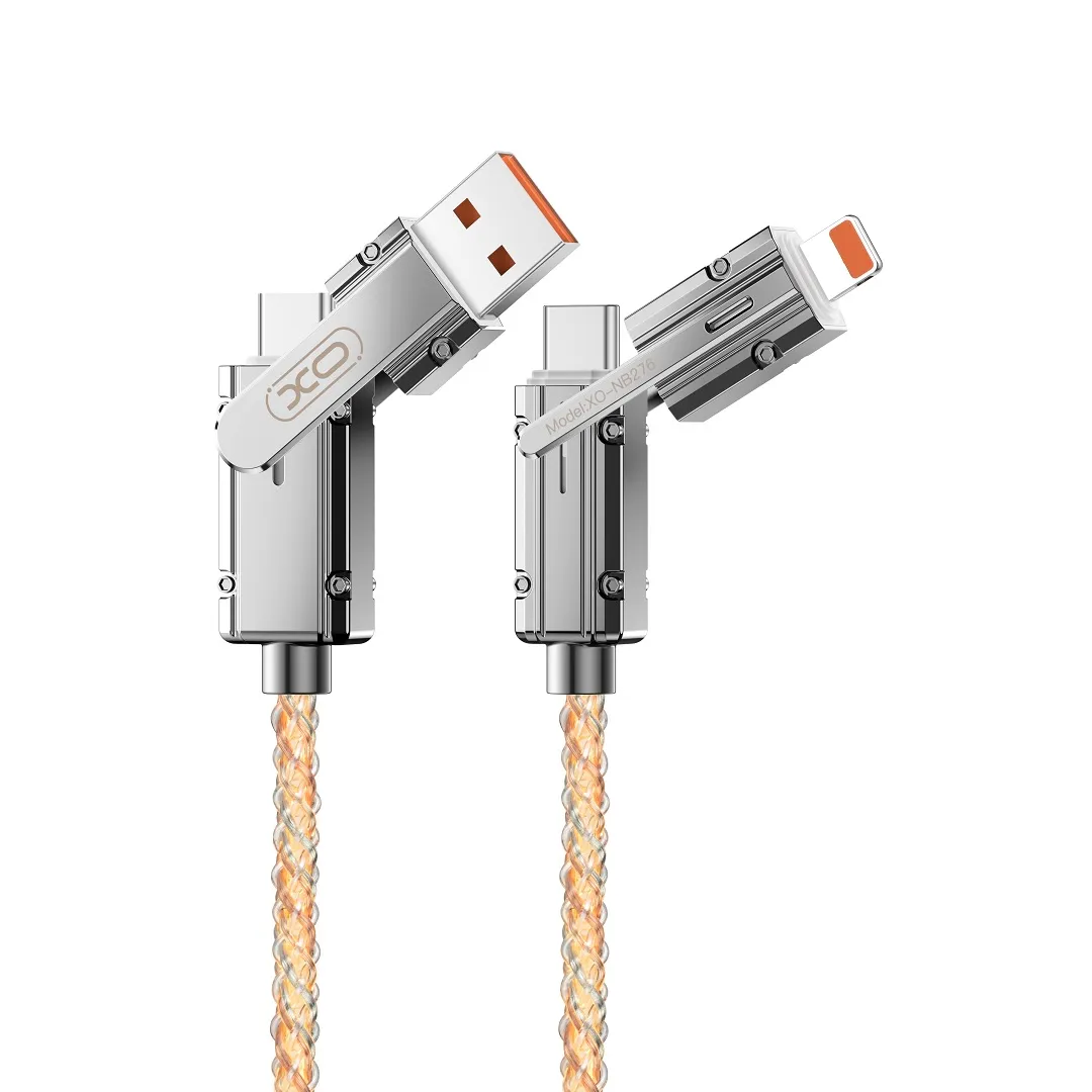 Cavo Dati e Ricarica USB-C / USB-A - USB-C / Lightning XO Design NB276, 60W, 1m, Grigio
