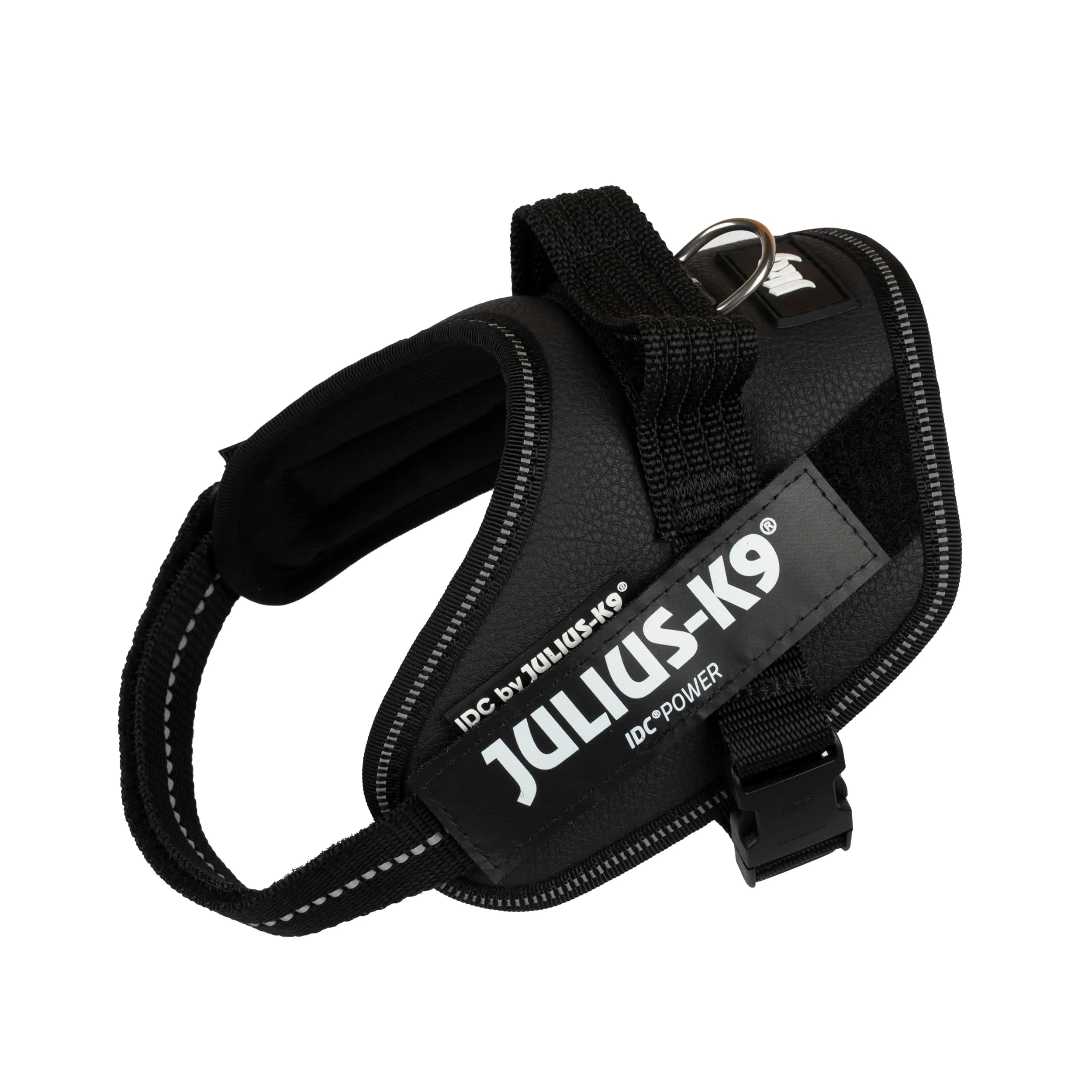 Pettorina IDC Power, Taglia: Mini-Mini/XS, Nero - finta pelle