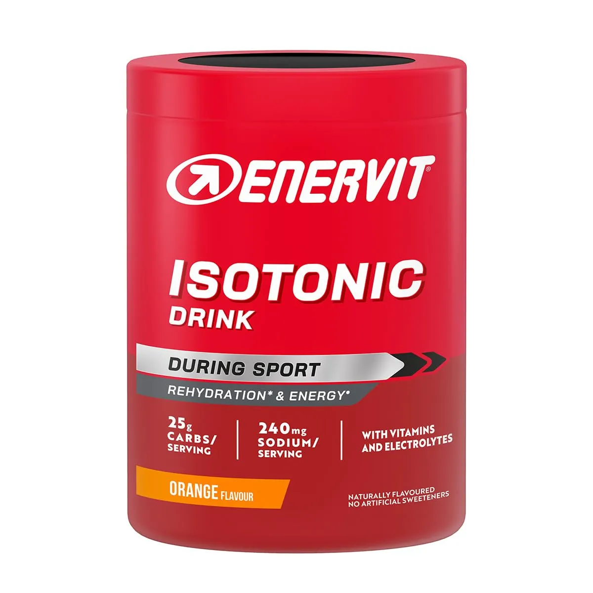 Enervit, Isotonic Drink Arancia, Bevanda Reidratante, Per Reidratarsi Durante Sforzi Prolungati, Riduce la Stanchezza, 25g di Carboidrati a Porzione, Gusto Arancia, Barattolo da 420g