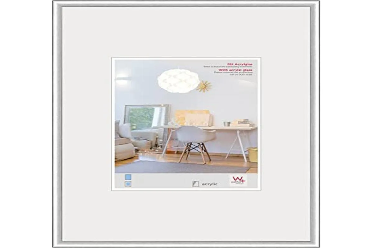 walther design argento 40 x 60 cm con vetro artistico, cornice in plastica New Lifestyle KVX460S