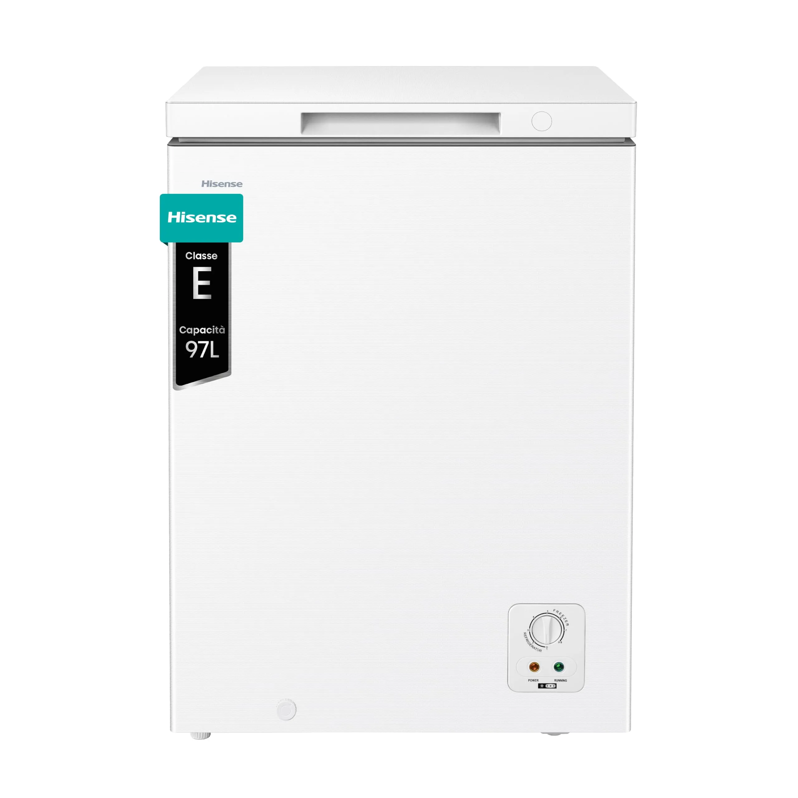 Hisense HCF100E NUOVO Congelatore a Pozzetto con capacità 97 litri, Silenzioso MAX 40 dB, Bianco