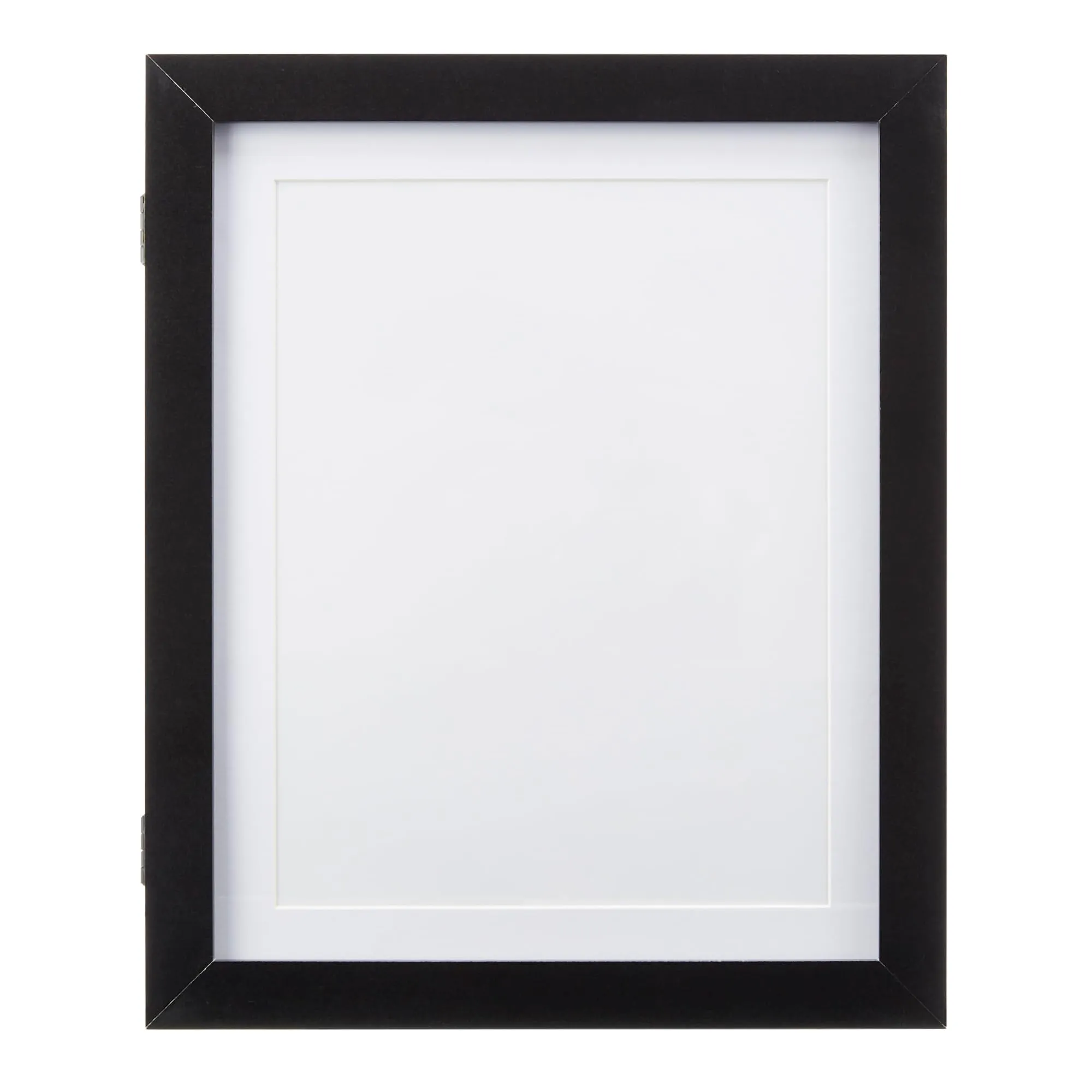 Amazon Basics - Cornice Rettangolare in Legno a Inserimento Frontale per Opere d'Arte/Foto, 28cm x 4,6cm, Nero