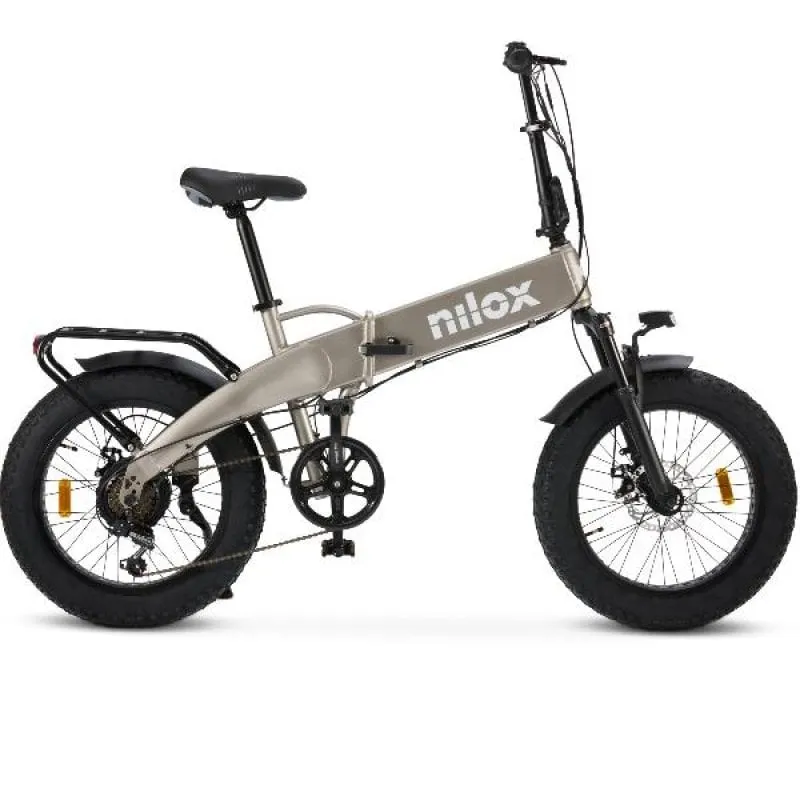 Bicicletta elettrica pieghevole Nilox NXEBX10GR, 13 Ah, 36 V, autonomia 70 km, alluminio, LCD