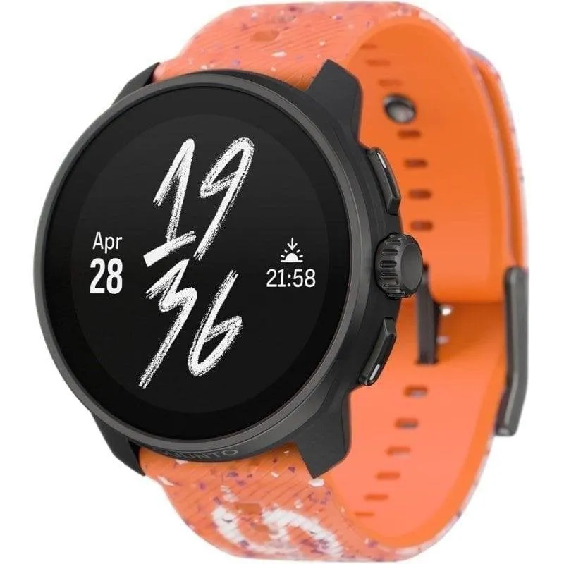 Suunto Race S Bluetooth GPS 45mm Nero Cinturino Arancione Silicone SpO2 Impermeabile 5ATM