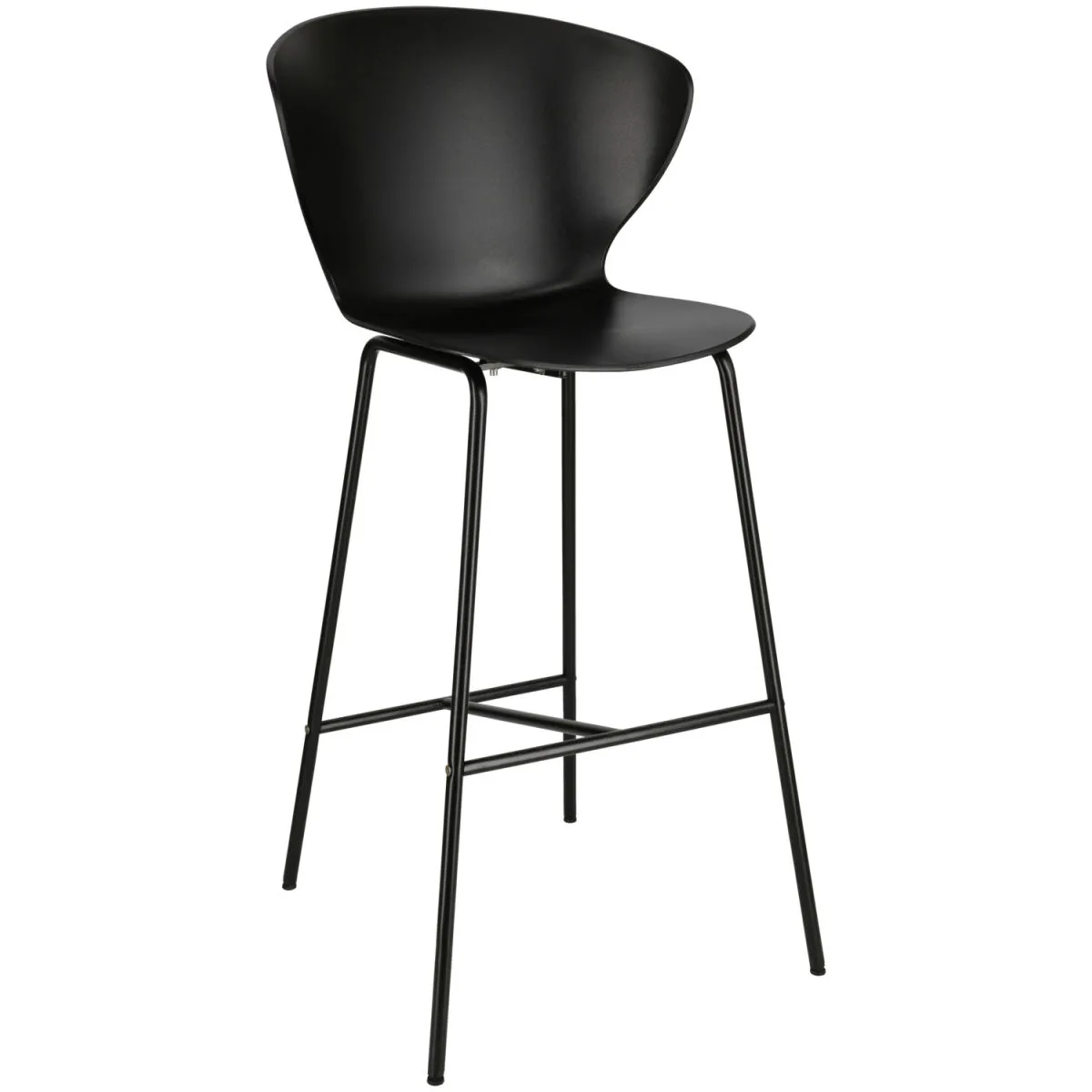 2x PULSIVA Sgabello da bar Luvo; 55x45x114.5 cm (LxPxH); nero; 2 pz. / Pacco