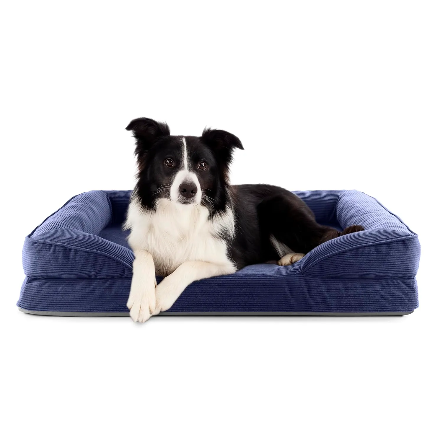 Lumaland Cuccia ortopedica per cani in corda, divano ergonomico 90 x 65 cm, con fondo antiscivolo, imbottitura e fodera lavabile