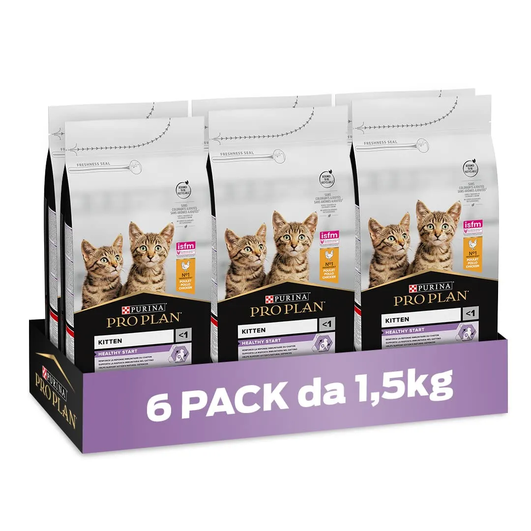 PURINA PRO PLAN Healthy Start Crocchette per Gatti Cuccioli con Pollo Sacco da 1.5kg