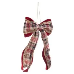 Fiocco Poliestere (23x4x35cm) (1pz) MELLONY Tartan rosso 0980986