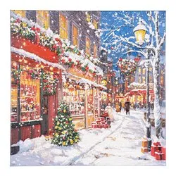Quadro Natale SILENT NIGHT 0242931 (60x3,5x60cm)