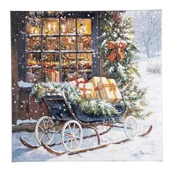 Quadro Natale SILENT NIGHT 0242933 (60x3,5x60cm)