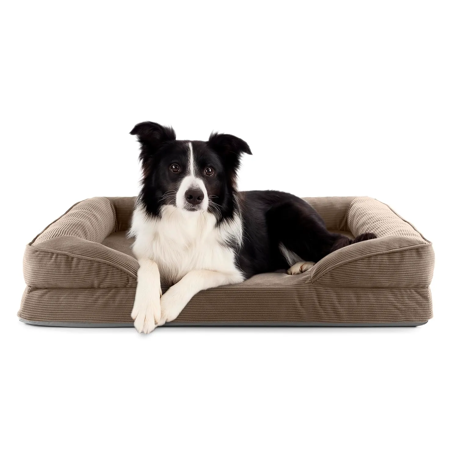Lumaland Cuccia ortopedica per cani in corda, divano ergonomico 90 x 65 cm, con fondo antiscivolo, imbottitura e fodera lavabile
