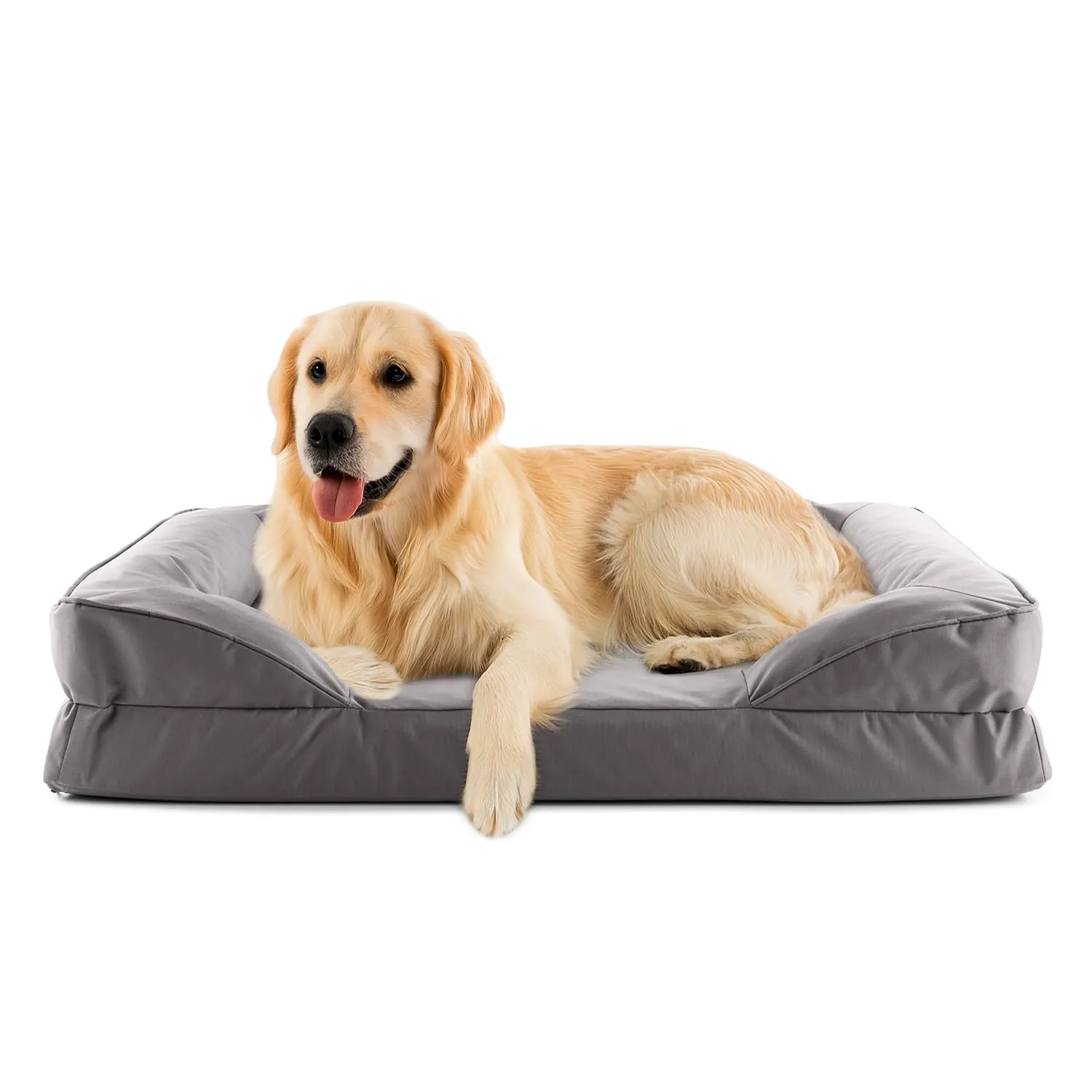 Lumaland Cuccia ortopedica per cani di taglia grande, con fondo antiscivolo, imbottitura e fodera lavabile, impermeabile
