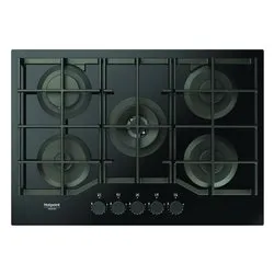 Piano cottura gas 5 zone HAGS 72F BK 1 Black (75cm)