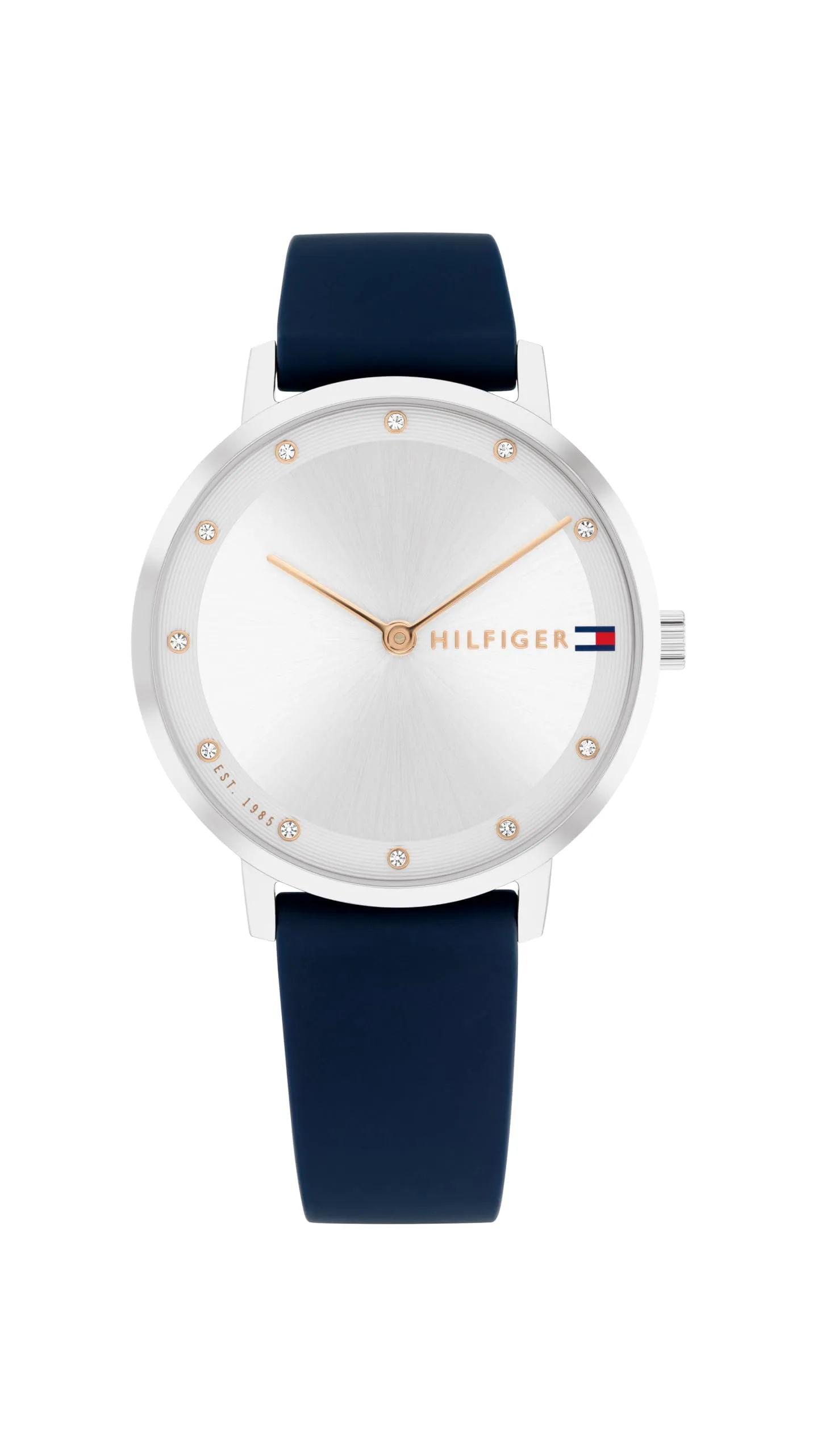 Tommy Hilfiger Orologio Con Movimento Al Quarzo A Due Lancette da Donna con Cinturino in Silicone Blu - 1782732