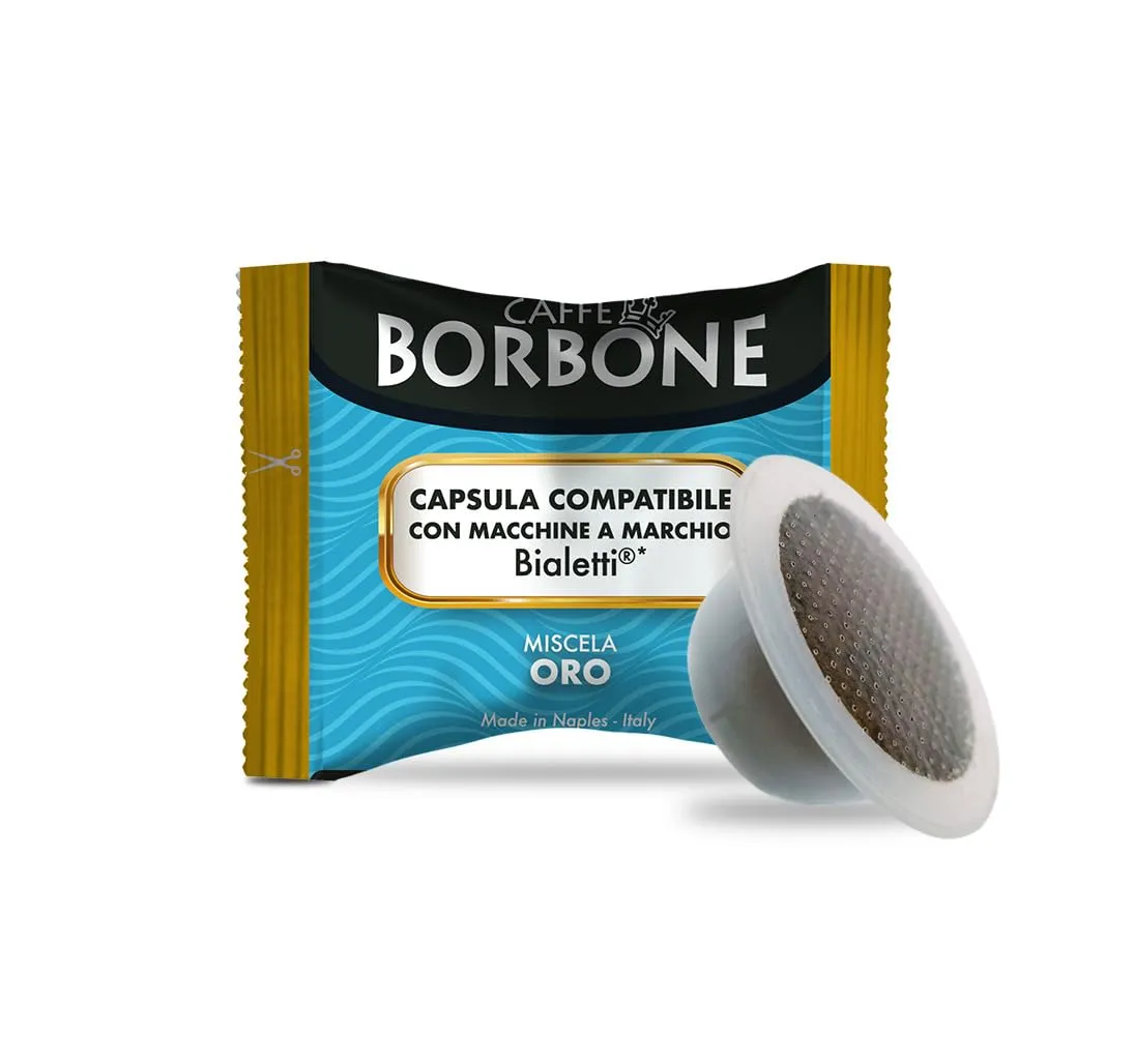 Caffè Borbone Miscela Oro - 100 Capsule - Compatibili con Macchine a marchio Bialetti*