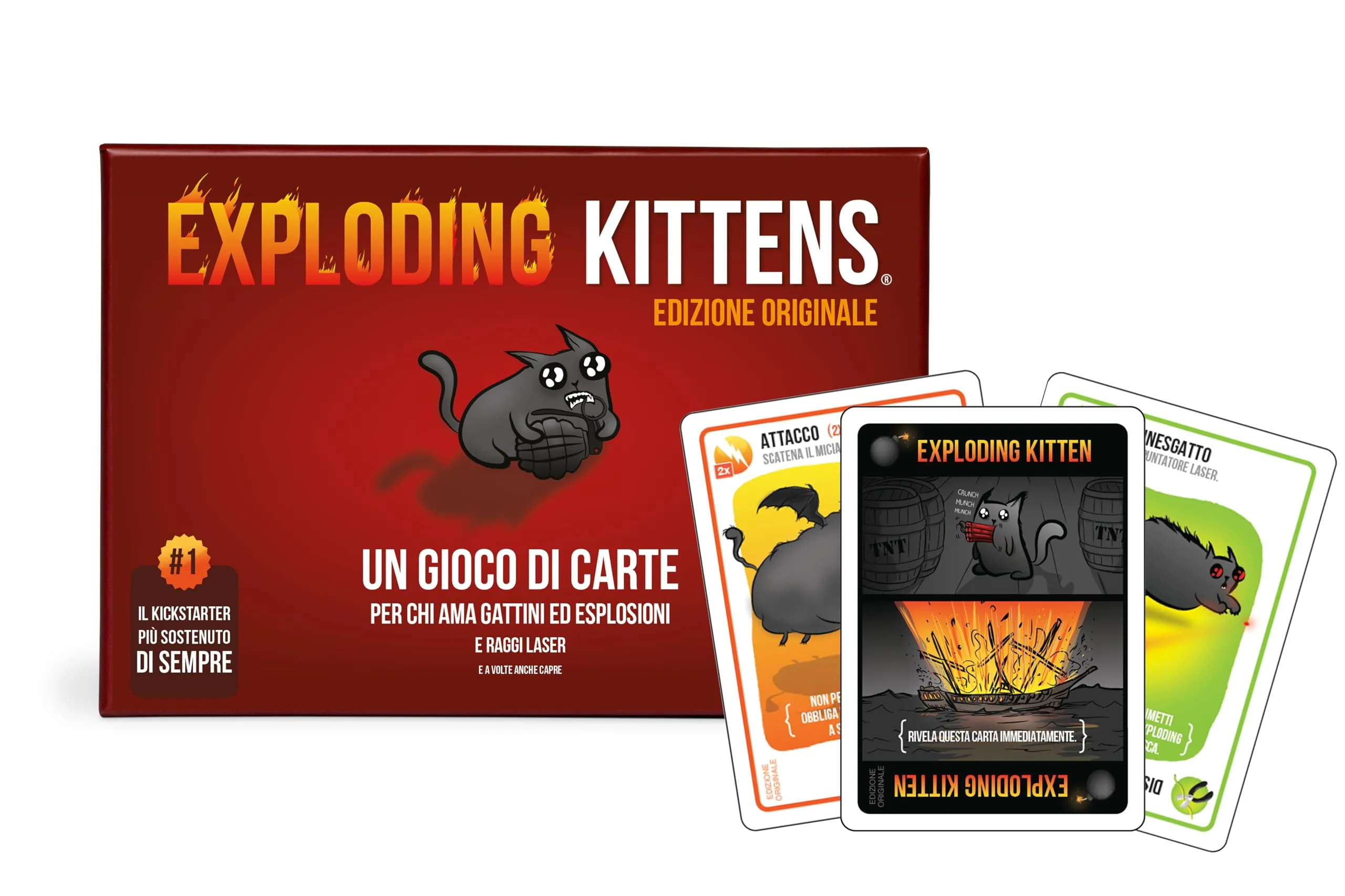 Asmodee – EXPLODING KITTENS – Carte da Gioco per Famiglie e Amici