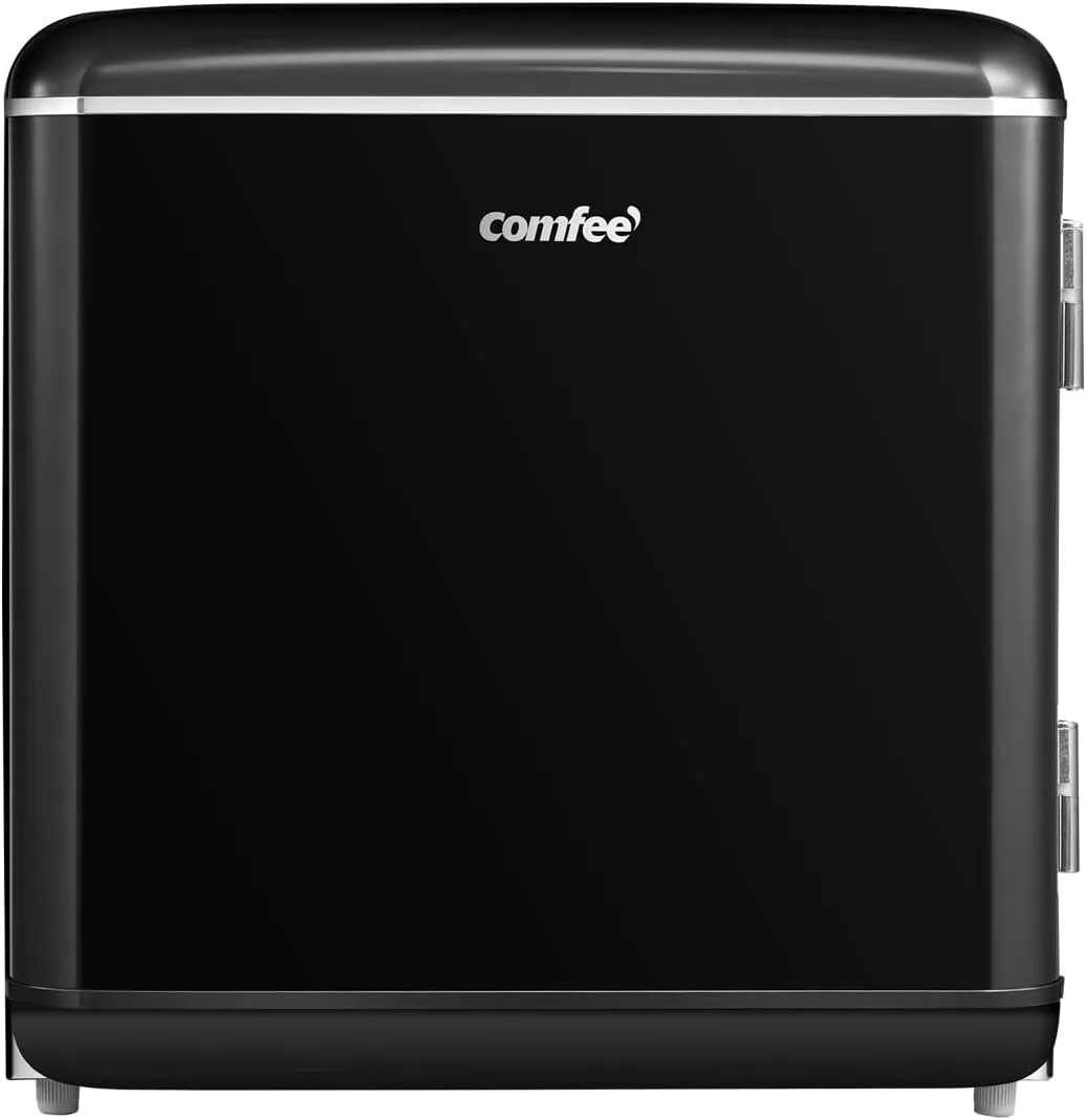 COMFEE' Mini Frigo da Camera 47L, Frigorifero Monoporta Design Retrò, Nero
