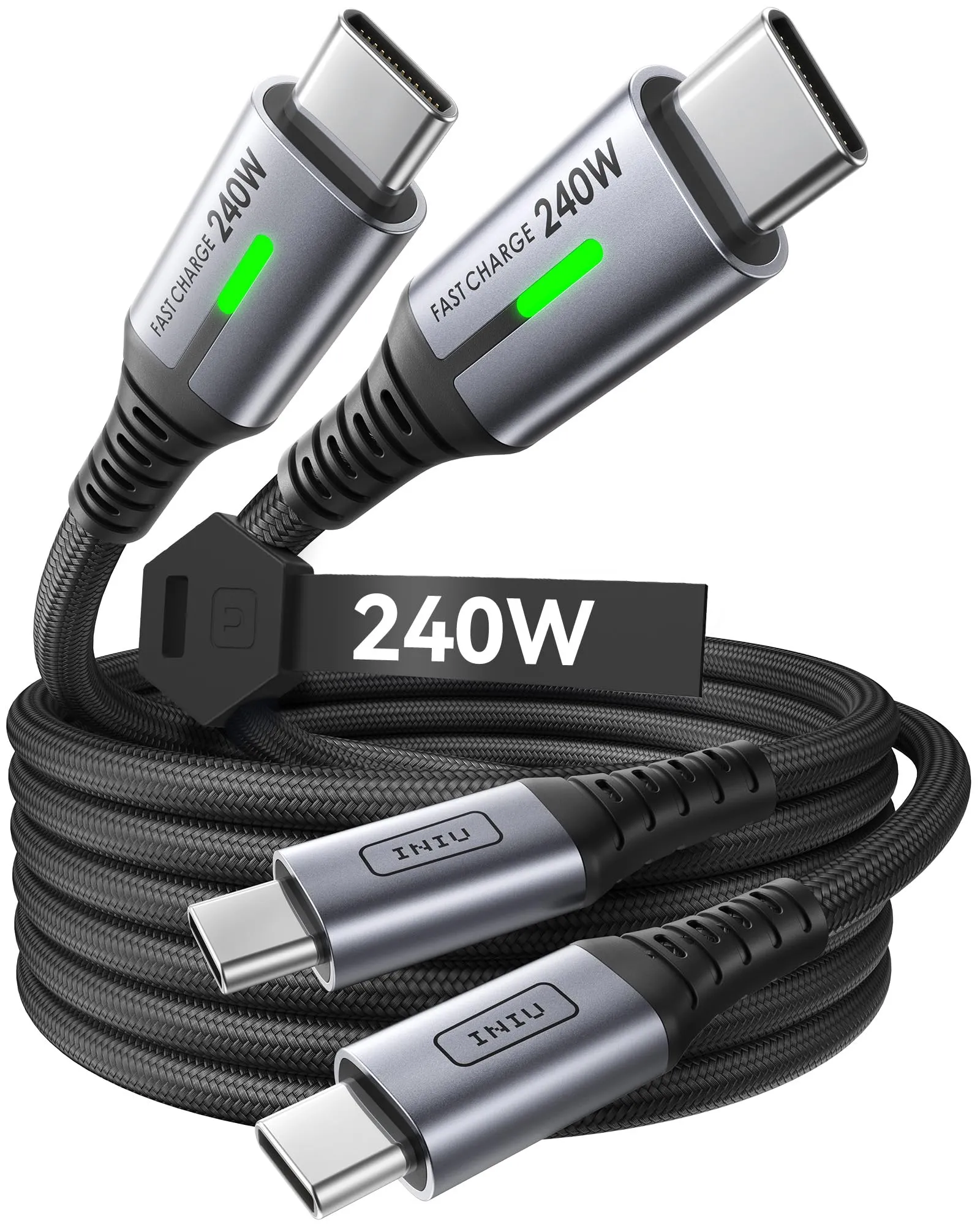 INIU 240W Cavo USB C a USB C, [2-Pezzi 2m] Cavo USB Ricarica Rapida