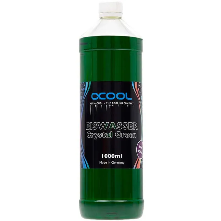 Acqua ghiacciata Crystal Green UV-aktiv miscela pronta 1000ml, Liquido refrigerante