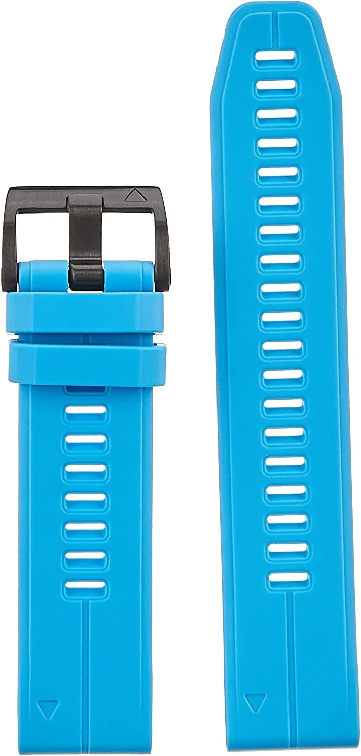 Garmin Cinturino Originale serie fēnix 5, 6, 7, Instinct, Instinct 2, Epix (Gen 2), Forerunner 935, 945, 955, quatix 5, 6, 7 e MARQ, 22mm, QuickFit, Silicone, Cyan Blue