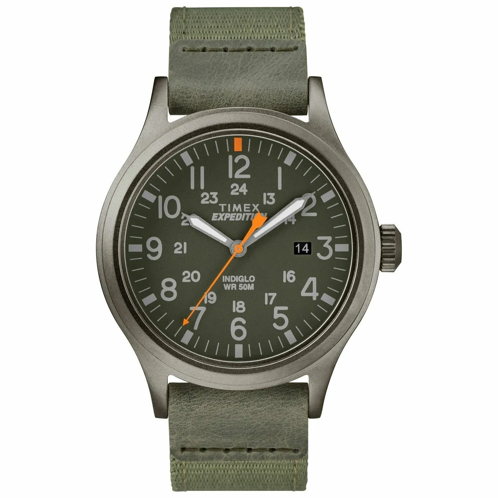 Timex Expedition Scout TW4B14000 - Orologio da uomo con cinturino in tessuto, 40 mm, colore verde scuro