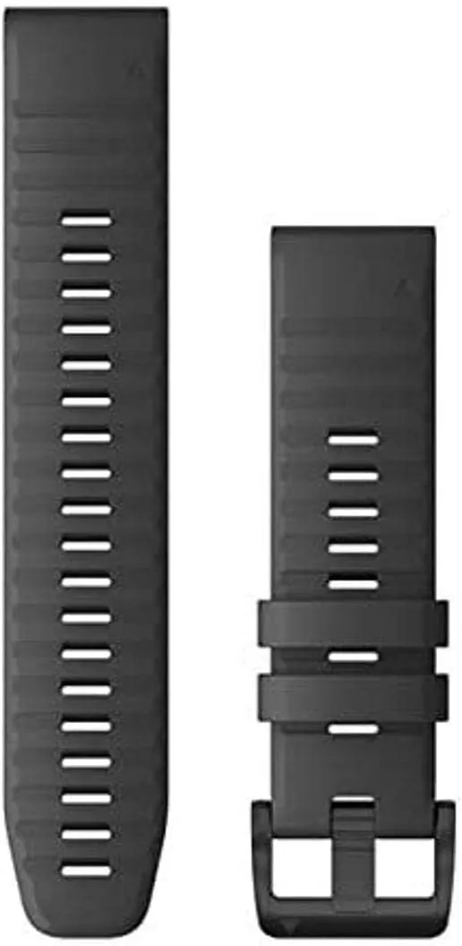 Garmin Cinturino Originale serie fēnix 5, 6, 7, Instinct, Instinct 2, Epix (Gen 2), Forerunner 935, 945, 955, quatix 5, 6, 7 e MARQ, 22mm, QuickFit, Silicone, Slate Gray & Black