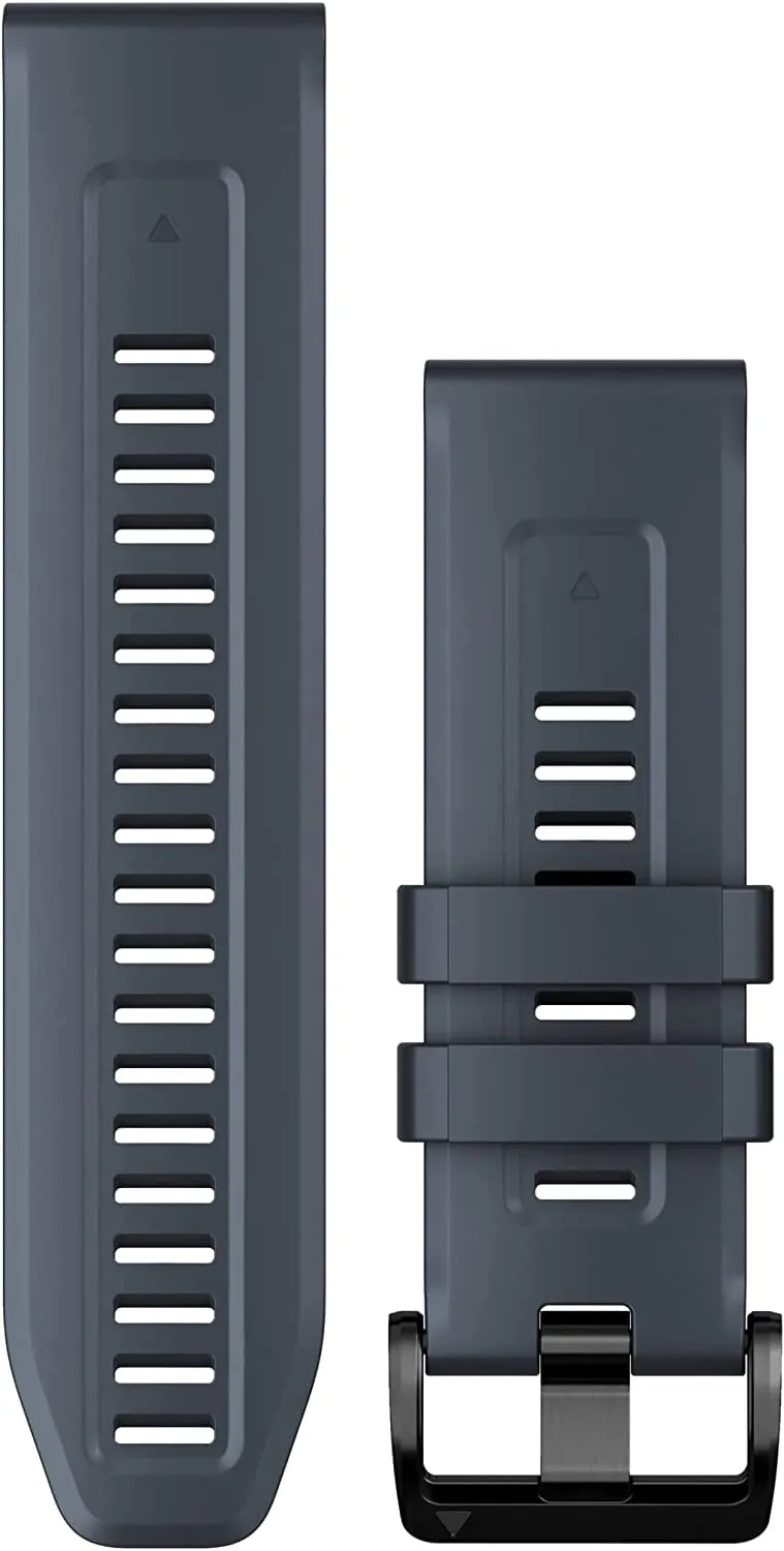Garmin Cinturino Originale serie fēnix 5X, 6X, 7X, quatix 5X, 6X, 7X, Enduro, Descent Mk1, Mk2 o tactix 7, 26mm, QuickFit, Silicone, Granite Blue