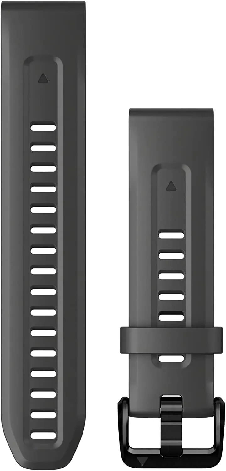 Garmin Cinturino Originale fēnix 5S, 6S, 7S o Instinct 2S, 20mm, QuickFit, Silicone, Graphite