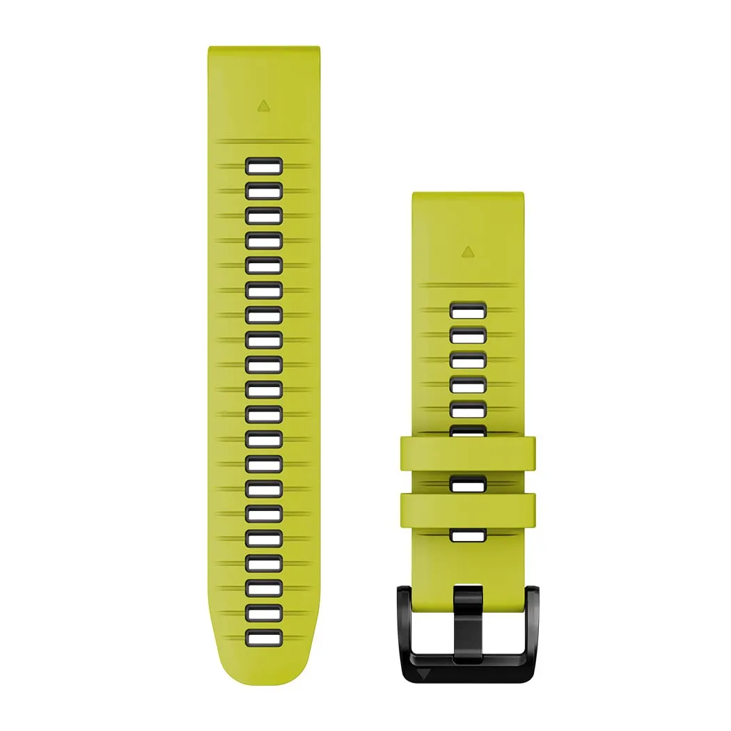 Cinturino Originale Garmin per epix 2 Pro, 22mm, QuickFit, Silicone, Electric Lime & Graphite