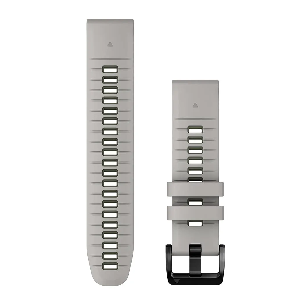 Cinturino Originale Garmin per epix 2 Pro, 22mm, QuickFit, Silicone, Fog Gray & Moss