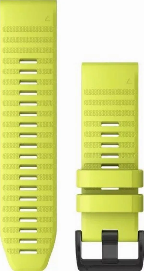 Cinturino Originale Garmin per epix 2 Pro, 26mm, QuickFit, Silicone, Electric Lime/Graphite