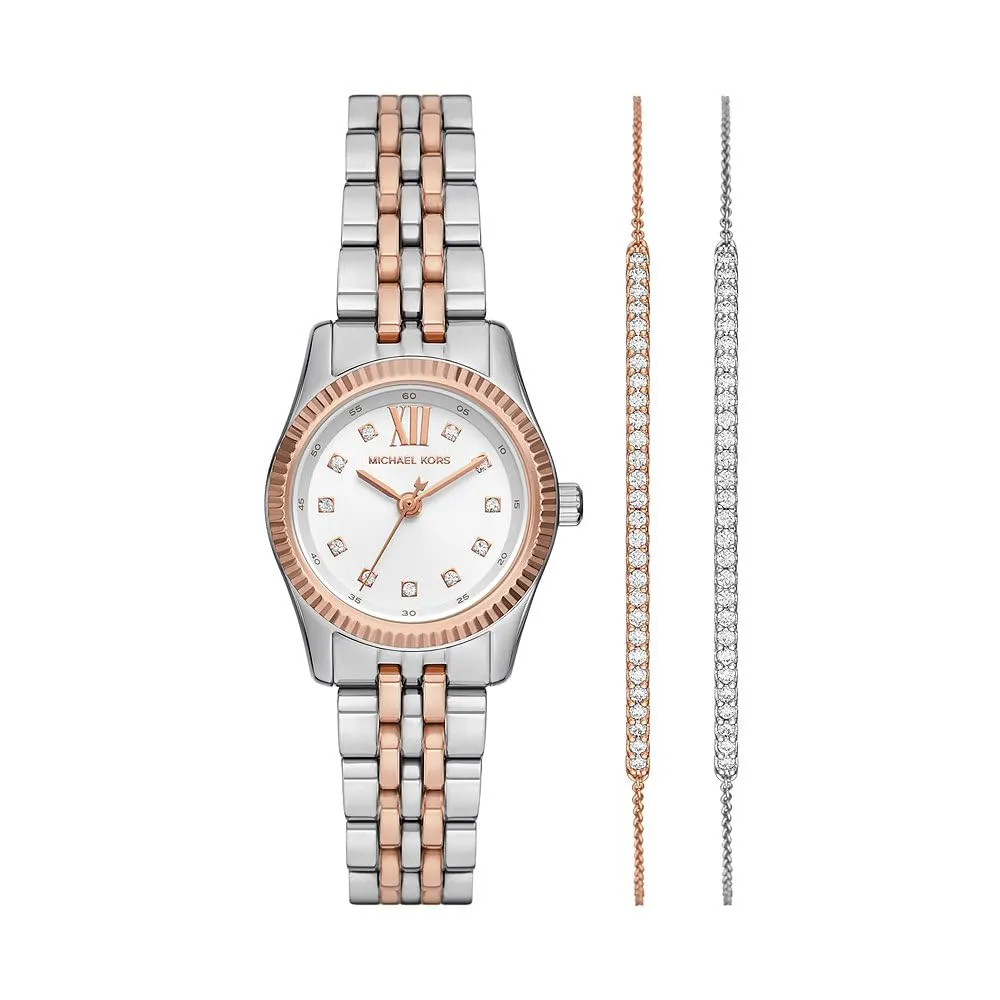 Michael Kors Orologio Lexington da donna, movimento al quarzo a tre lancette da 26 mm con cinturino in acciaio inossidabile