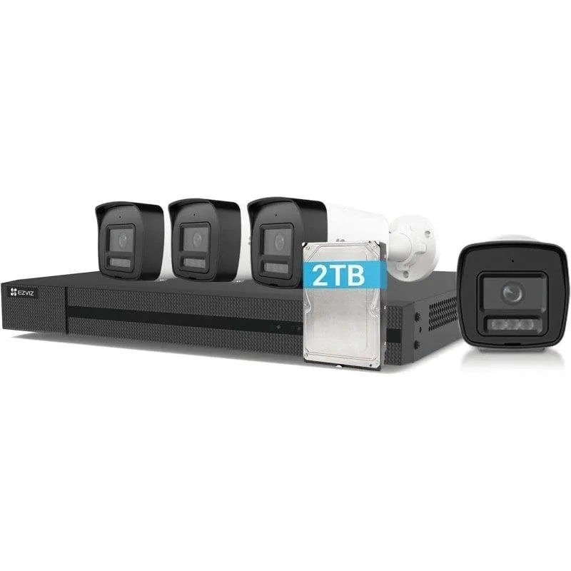 Videocamere di sorveglianza EZVIZ H3K PoE 4K Visione Notturna Interno ed Esterno Audio Bidirezionale