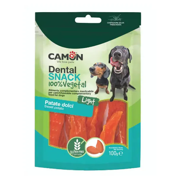Camon Dental Snack Vegetali 100 gr Snack straccetti di patata dolce - Light