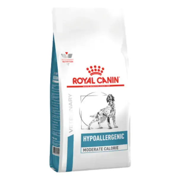 Royal Canin Veterinary Diet Hypoallergenic Moderate Calorie 14 kg - Dieta veterinaria per cani