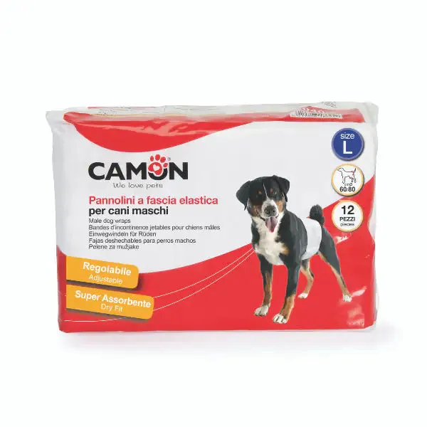 Pannolini a fascia elastica per cani maschi Camon Misura 60-80 cm