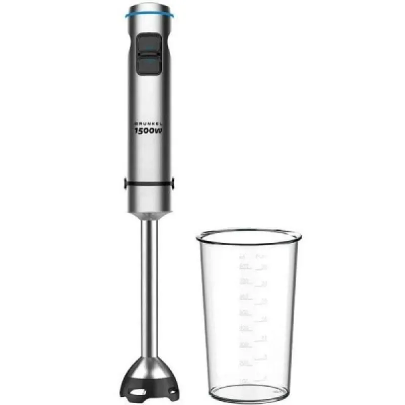 Batidora Mano 1500W Turbo Cuchillas Acero Vaso 800ml Grunkel BM-1500EXTREME