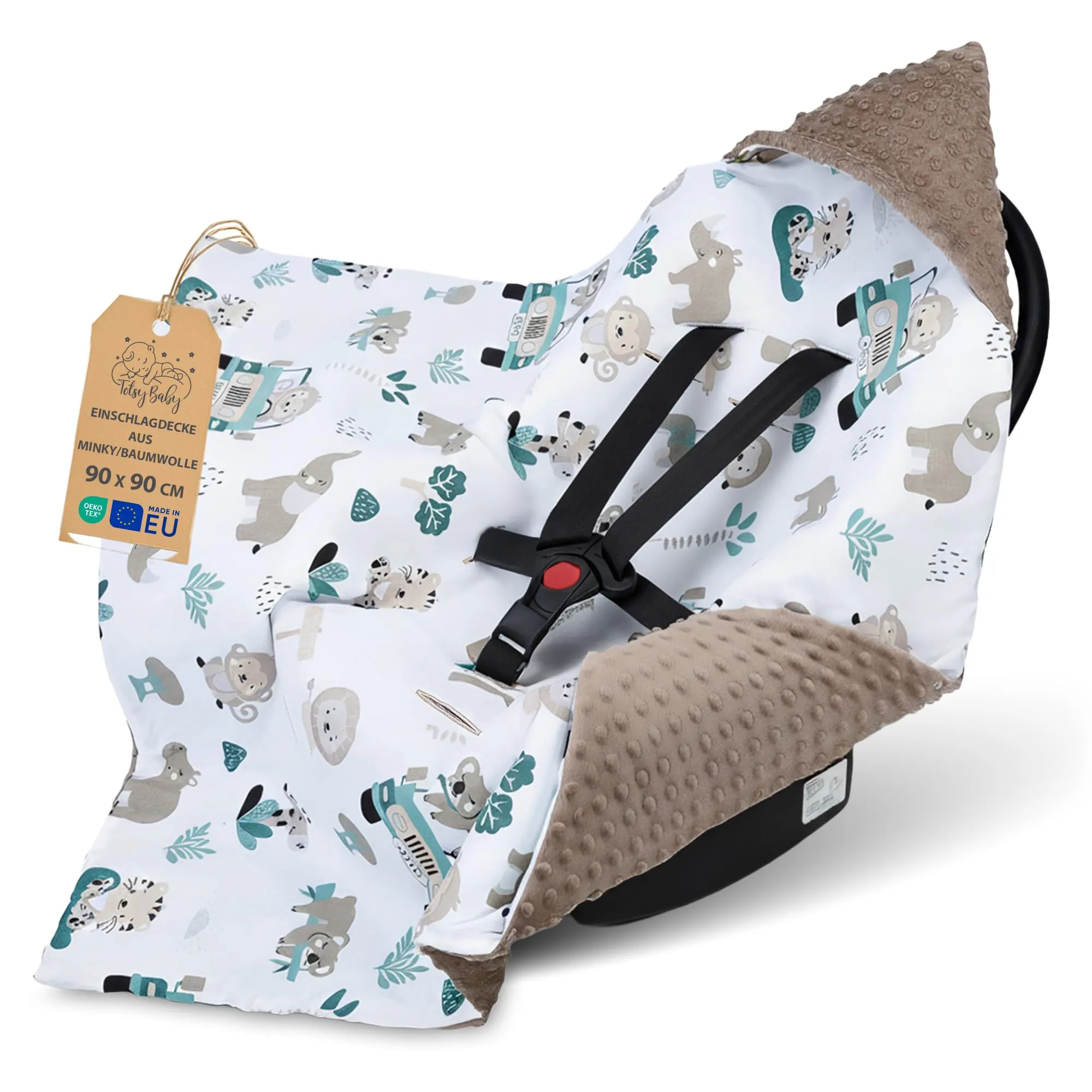 Copertina Minky passeggino neonato inverno 90×90 cm