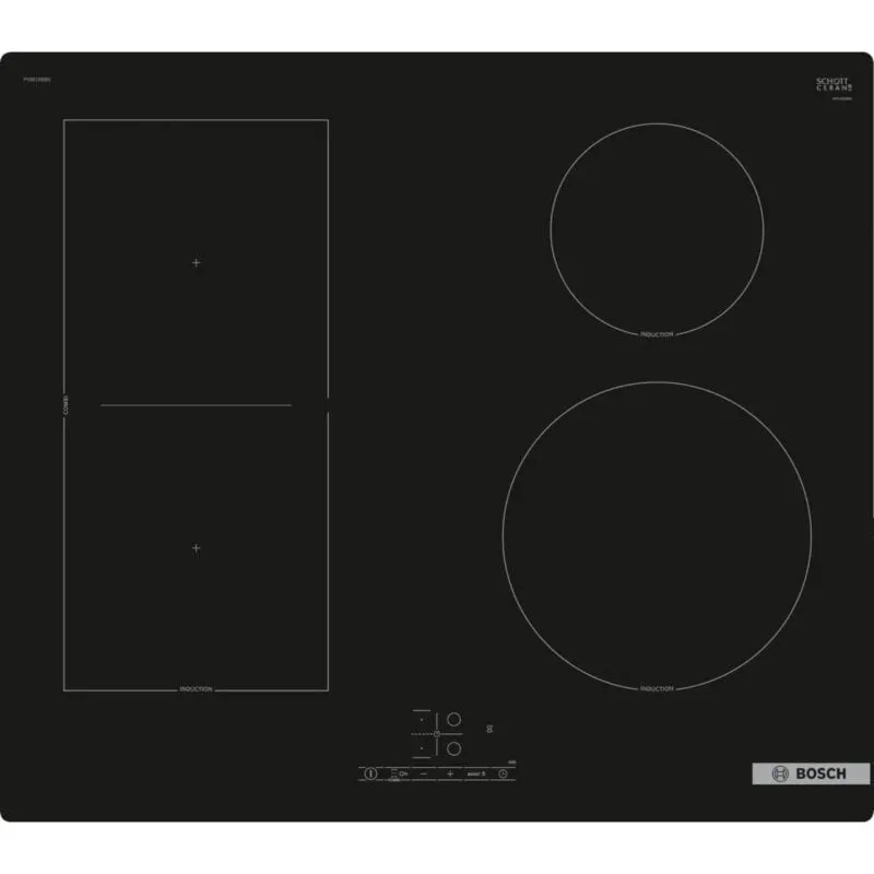 Piano a induzione Bosch Serie 4 PVS61RBB5E 60 cm Nero 4 Zone Touch Boost