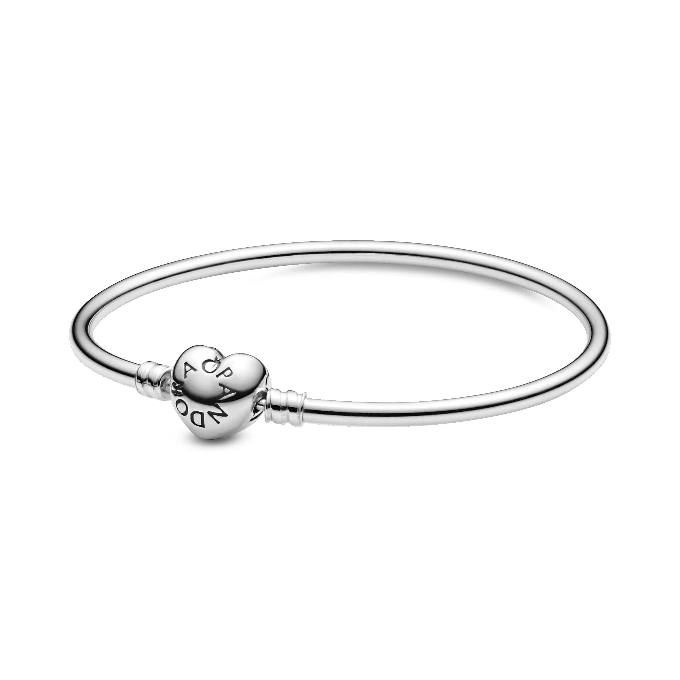 PANDORA Icons Bracciale in argento con chiusura a forma di cuore, 21