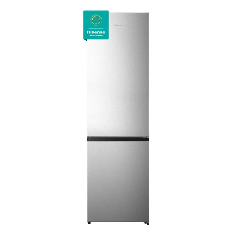 Frigorifero Hisense Combi No Frost 201cm 336L A Acciaio Inox Porte Reversibili Raffreddamento Rapido