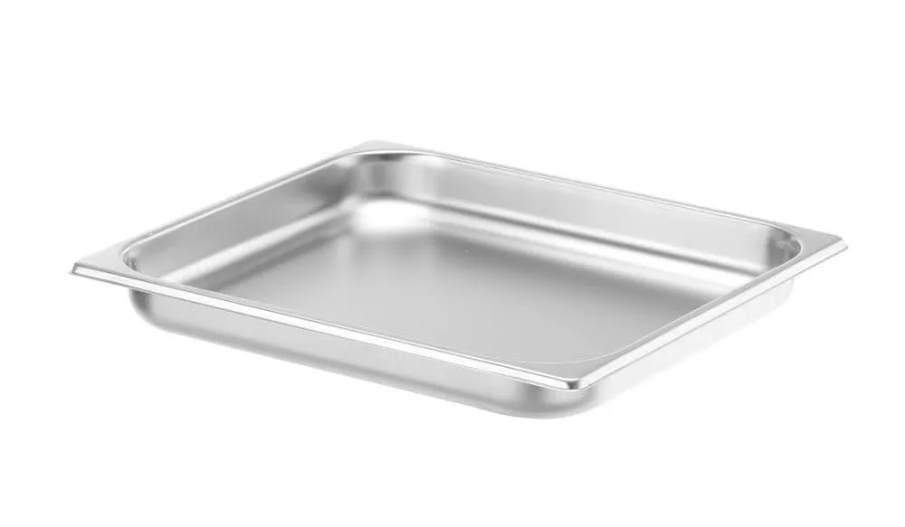 HENDI Contenitore Gastronorm, GN 2/3, resistenza termica -40 °C a 300 °C, compatibile con i forni a convezione, frigoriferi, bagno María, chafing dishes, 3L, 354x325x(H)40mm, acciaio inox 18/10