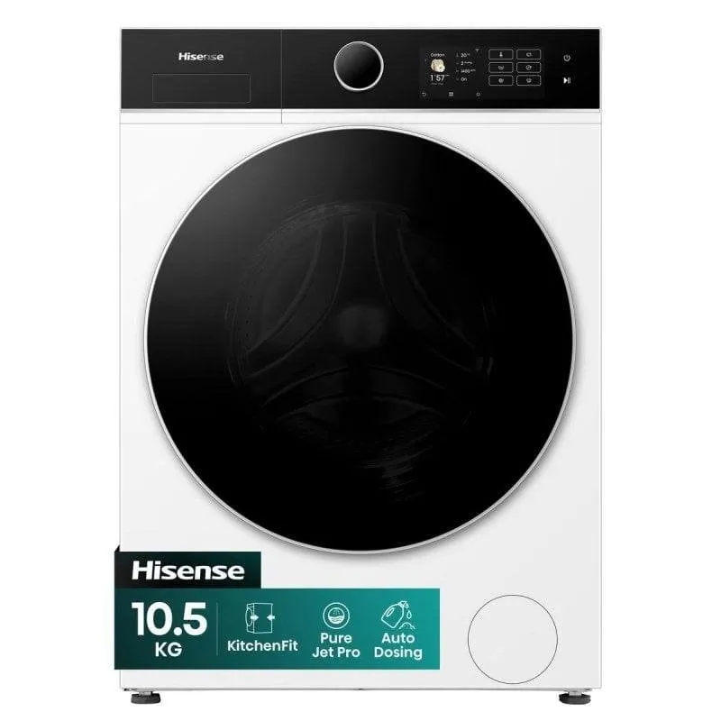 Lavatrice a Carica Frontale Hisense Serie 5i WF5I1045BWQ 10,5 kg 1400 giri A Wi-Fi Bianca