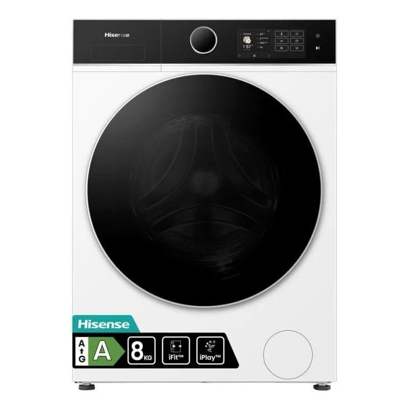 Lavatrice a Carica Frontale Hisense Serie 5i WF5I8043BWF 8 kg 1400 giri A Wi-Fi Bianca