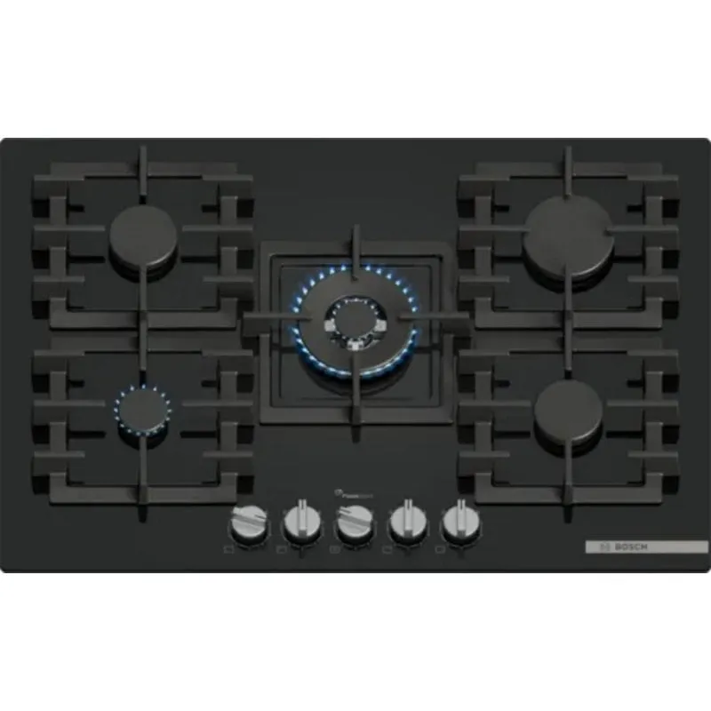 Piano cottura BOSCH PPQ7A6I40 75cm 5 fuochi FlameSelect vetro temperato nero