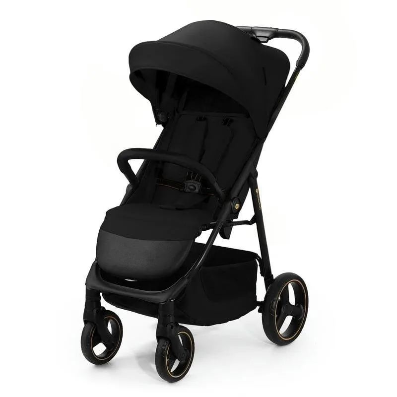 Sedia Passeggino Kinderkraft Trig 3 Leggera Pieghevole Tettuccio Ruote Solide Nera