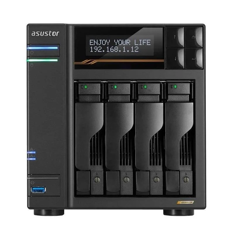 Barebone Asustor AS6804T AMD Ryzen V3C14 16GB DDR5 ECC 4 bay 2x10 GbE 2x5 GbE