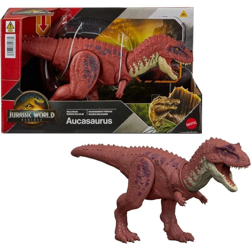 Figura Aucasaurus Sonora Jurassic World Rebirth Articolata 12 cm