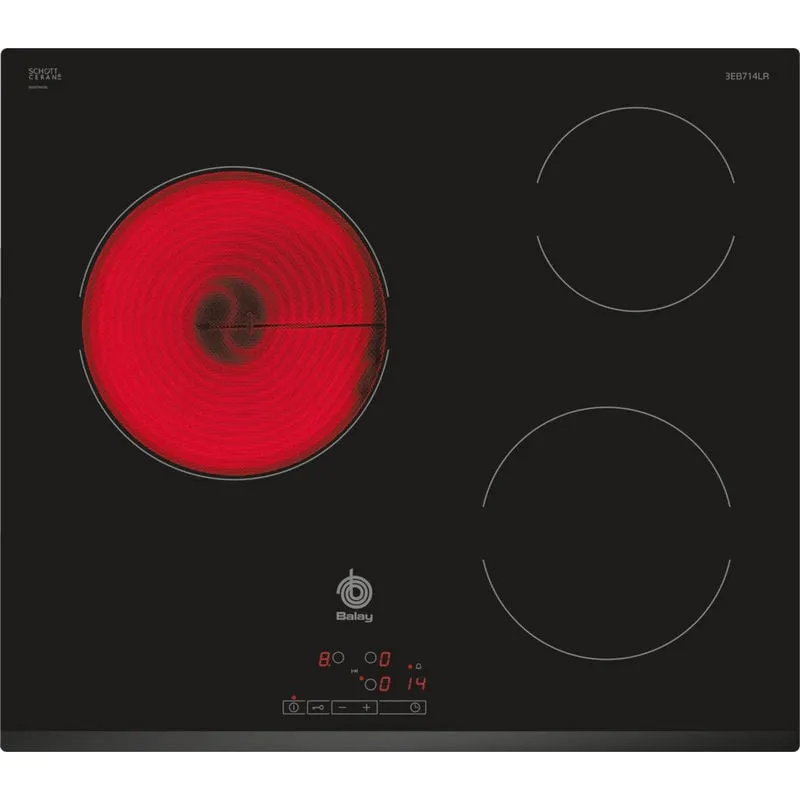 Balay 3EB714LR Piastra in Vetroceramica 3 Zone Nera